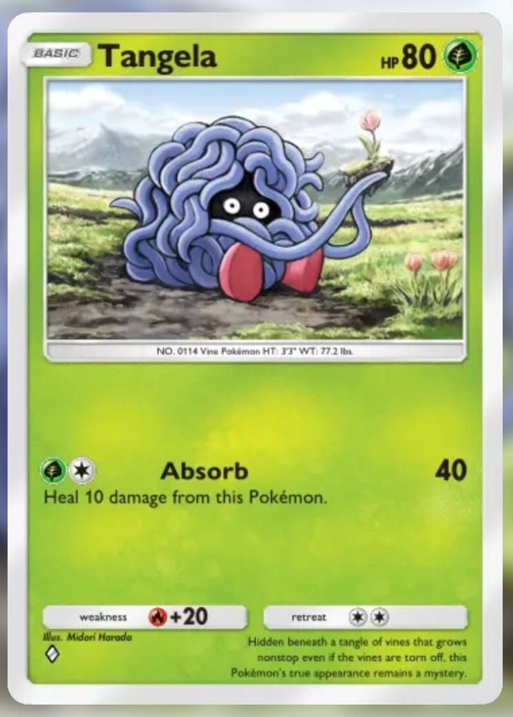 Pokemon Trading Card Game Pocket Tangela one diamond card.