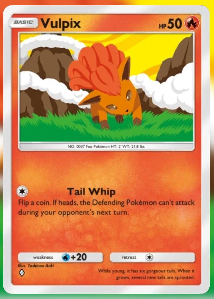 Pokemon Trading Card Game Pocket Vulpix one diamond card.