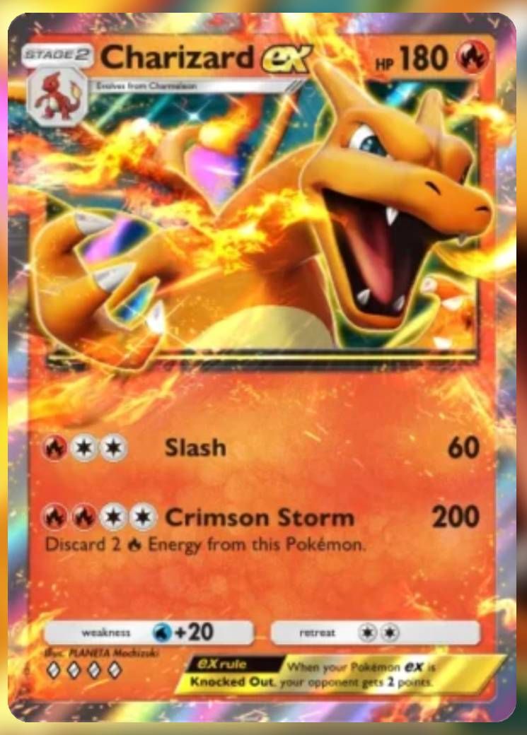 Pokemon Trading Card Game Pocket Charizard ex four diamond card.