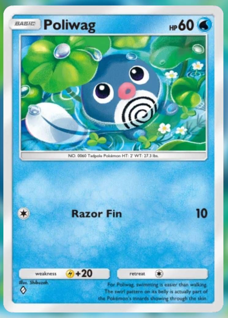 Pokemon Trading Card Game Pocket Poliwag one diamond card.