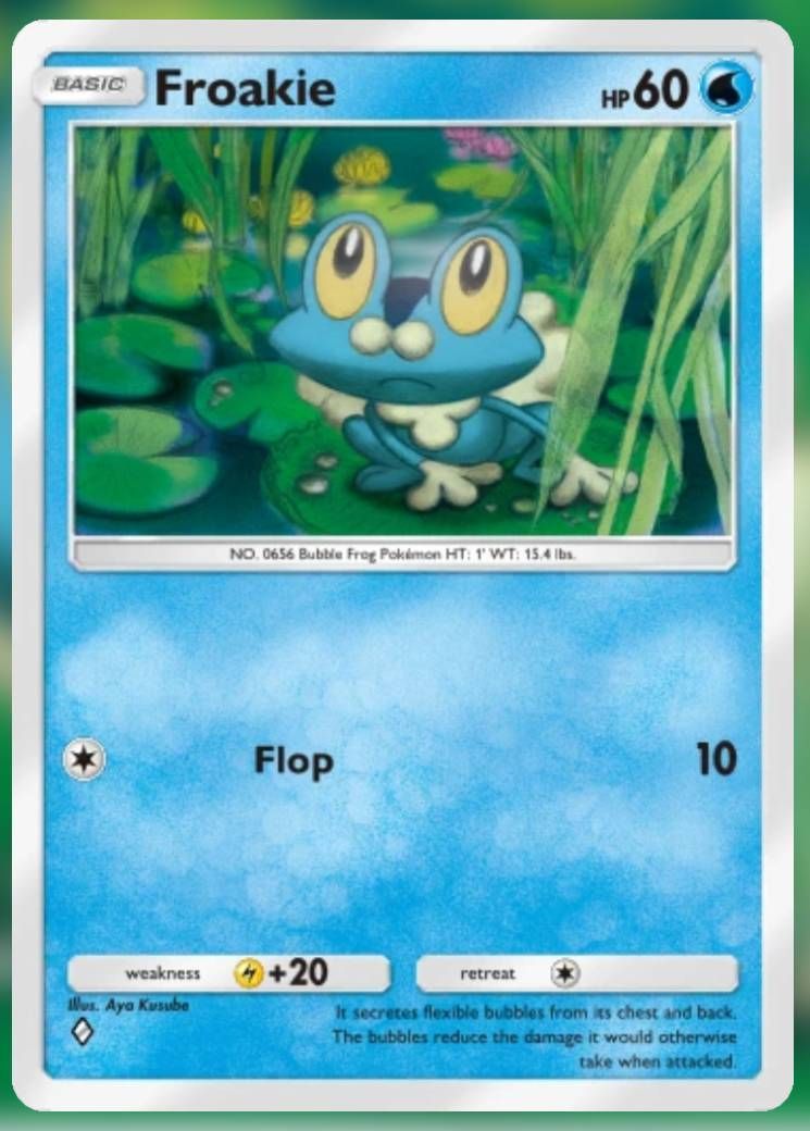 Pokemon Trading Card Game Pocket Froakie one diamond card.