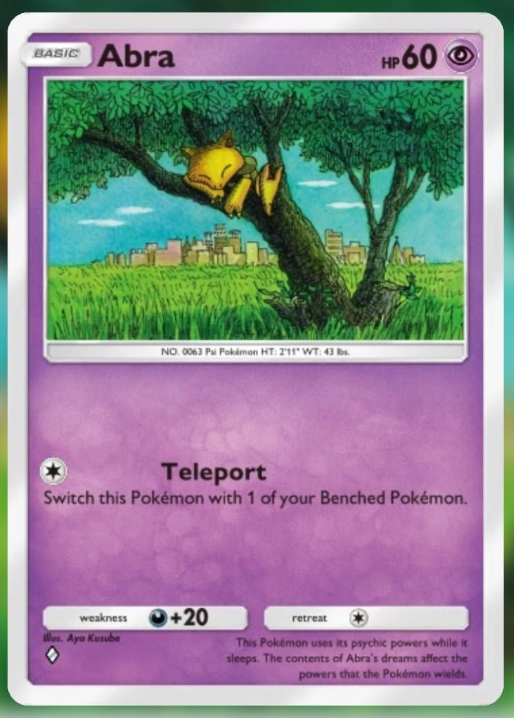 Pokemon Trading Card Game Pocket Abra one diamond card.