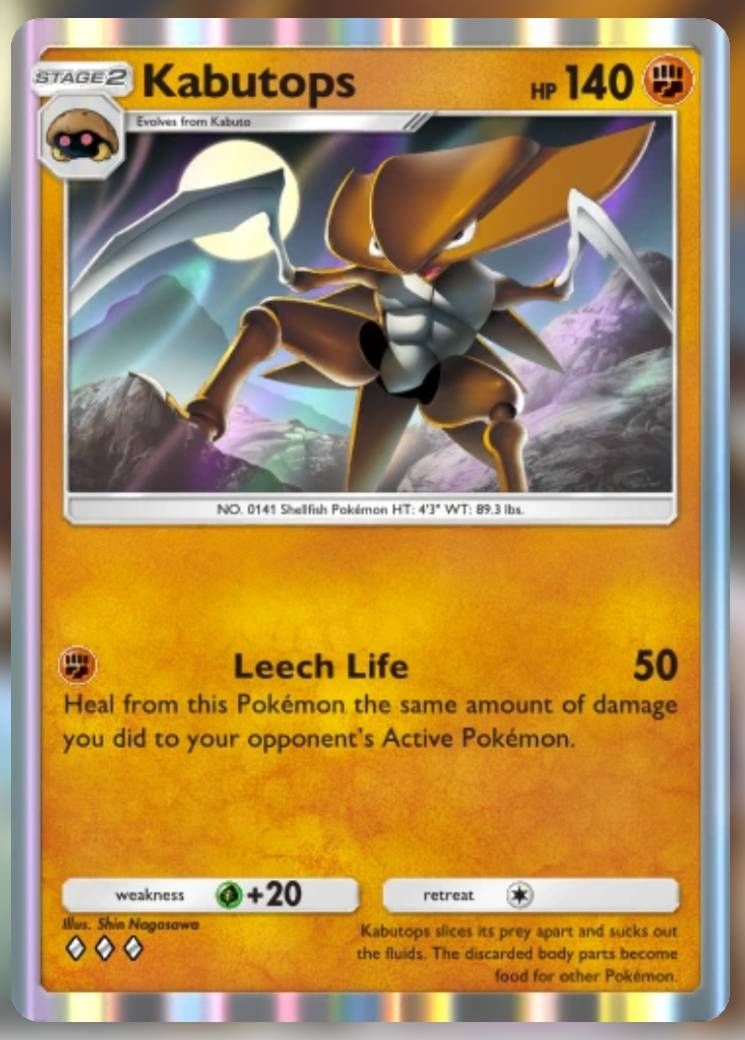 Pokemon Trading Card Game Pocket Kabutops three diamond card.