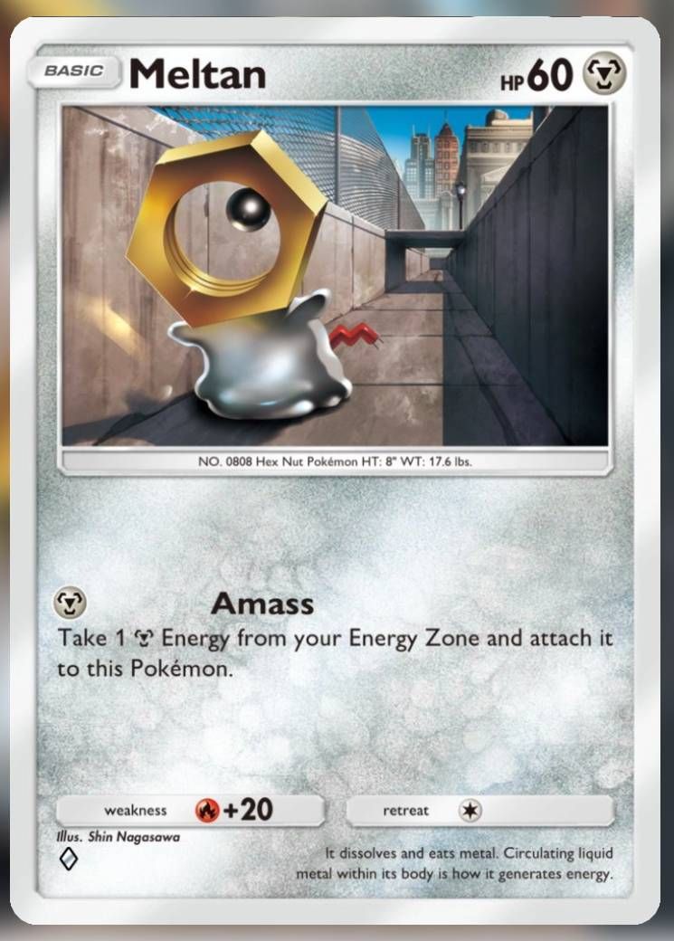 Pokemon Trading Card Game Pocket Meltan one diamond card.