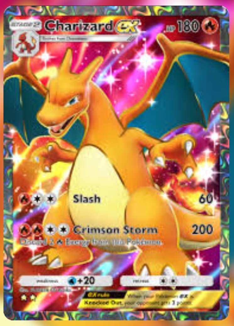 Pokemon Trading Card Game Pocket Charizard ed two star card.