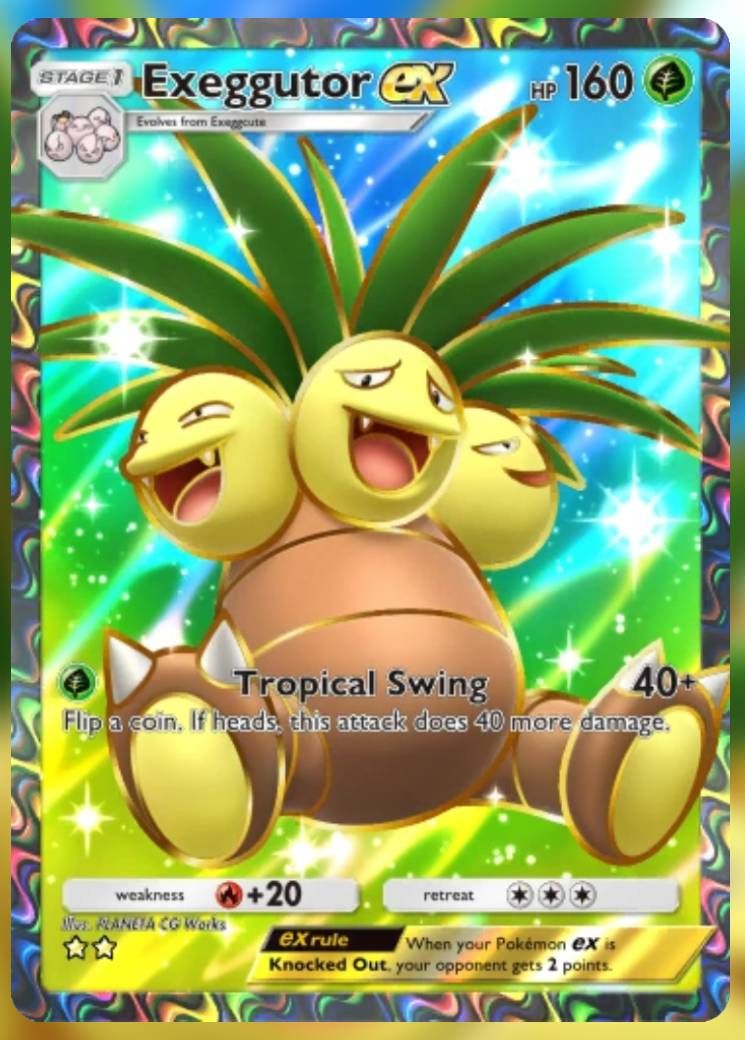 Pokemon Trading Card Game Pocket Exeggutor two star card.