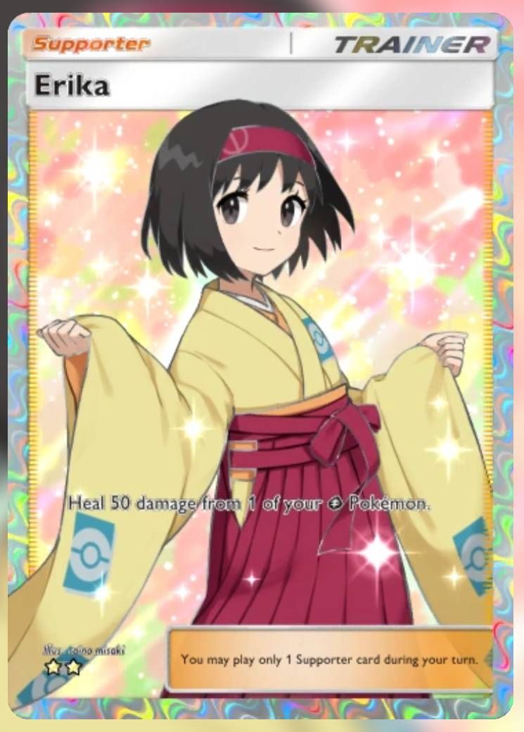 Pokemon Trading Card Game Pocket Erika two star card.