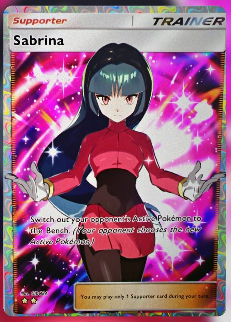 Pokemon Trading Card Game Pocket Sabrina two star card.