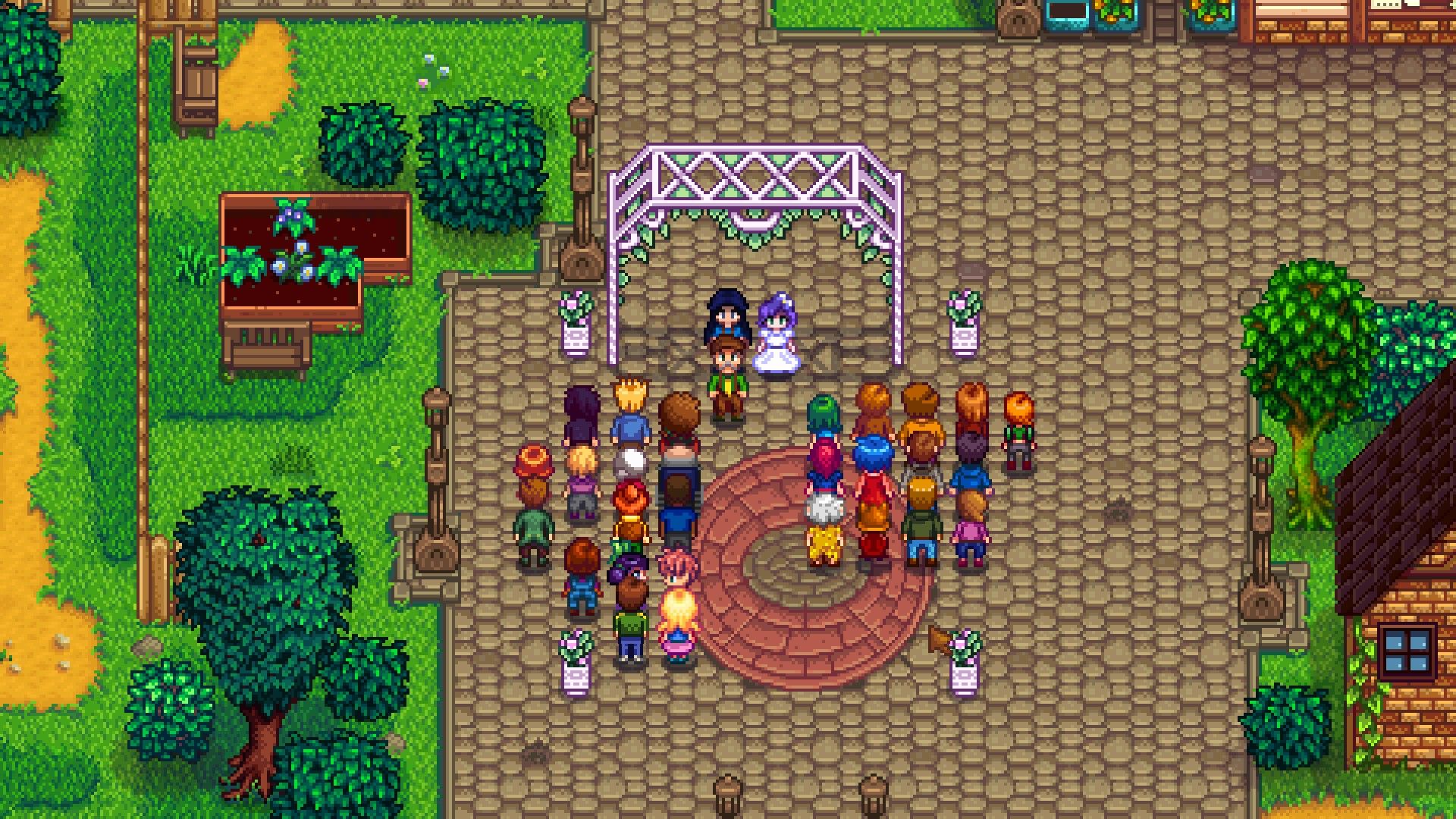 A player getting married to Abigail. 