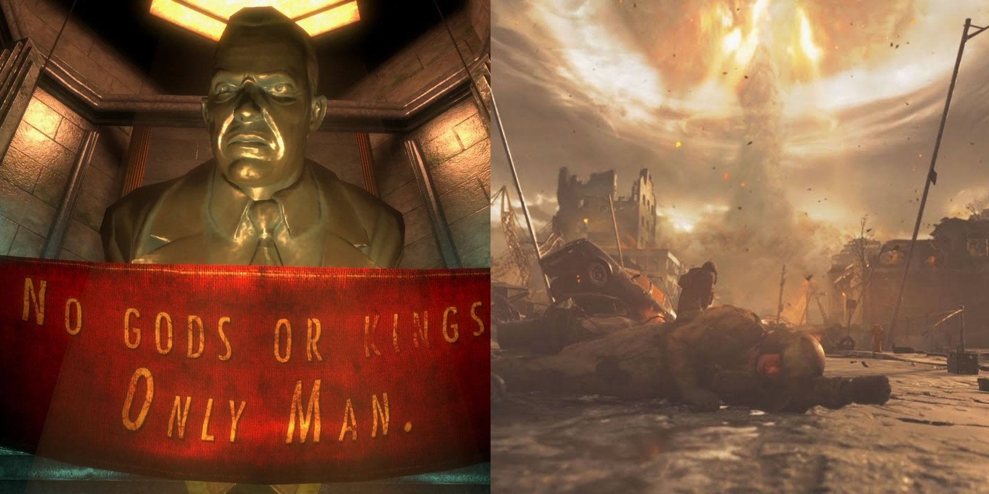 Split Image of Bioshock and Call of Duty 4 Remaster