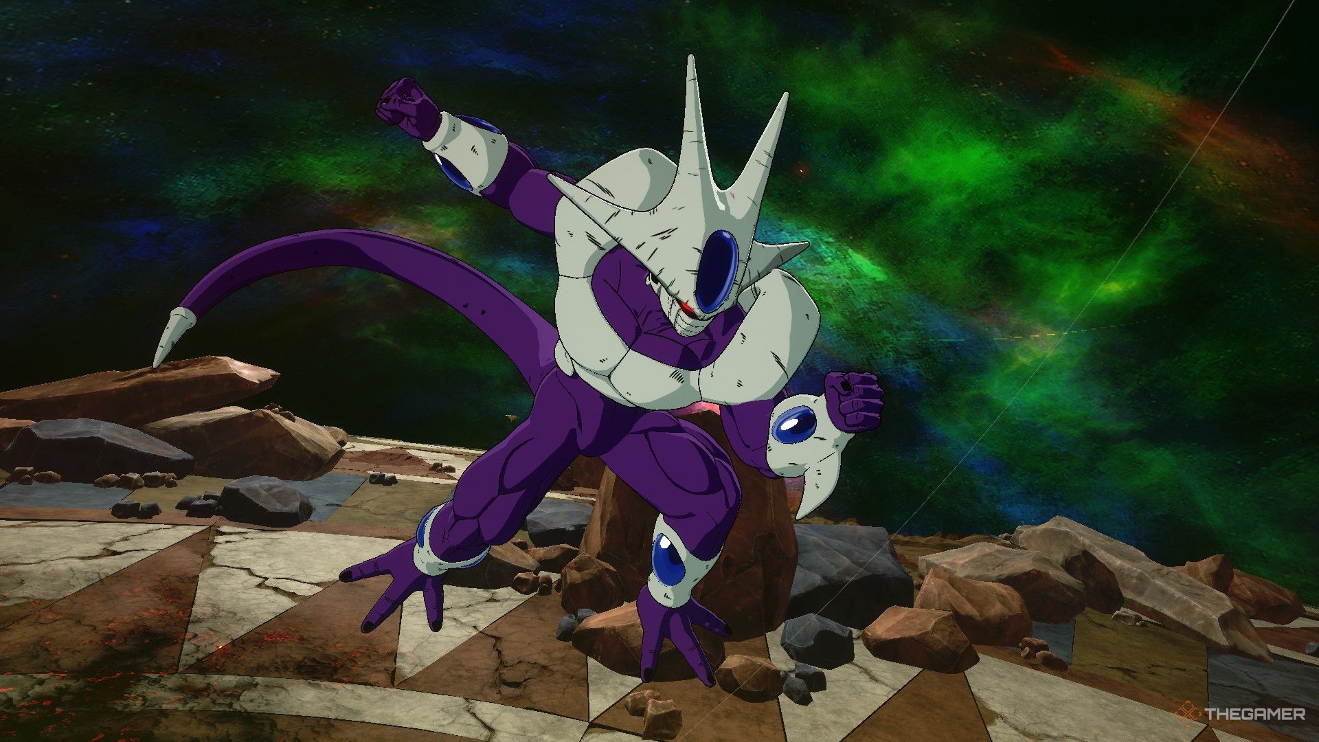 Dragon Ball Sparking Zero image showing Cooler in his final form fighting.