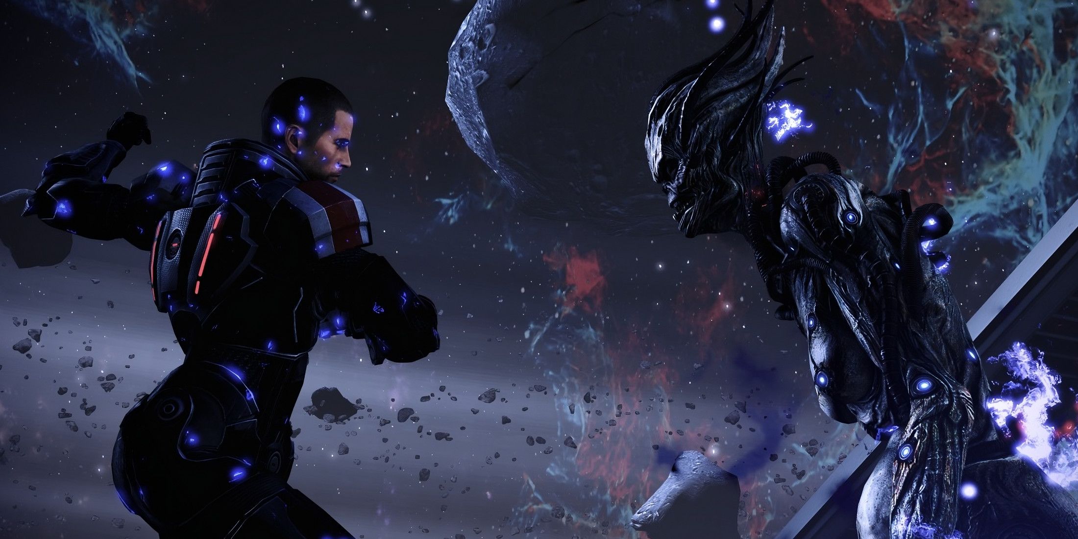 Mass Effect Shepard Punching Reaper