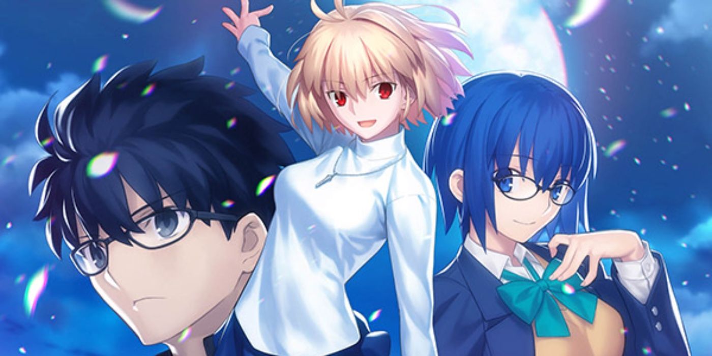 Tsukihime official art showing three characters. 