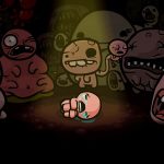 The Binding of Isaac art showing a crying cartoon-like hand-drawn-esque figure lying on the ground, surrounded by others of various sizes and colors