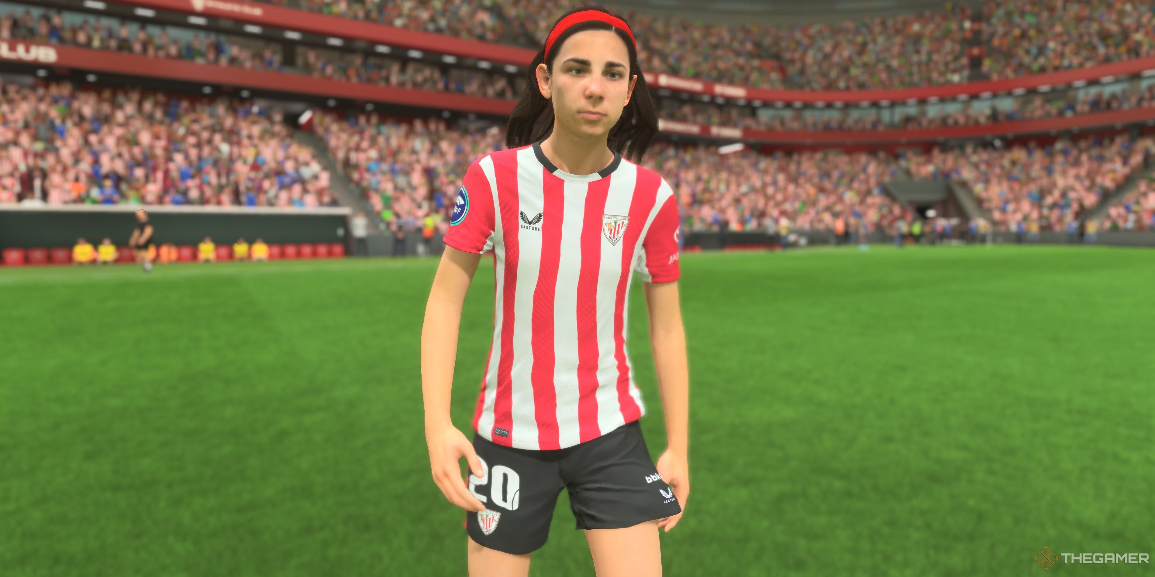 Ane Elexpuru stands on the pitch in EA Sports FC 25.