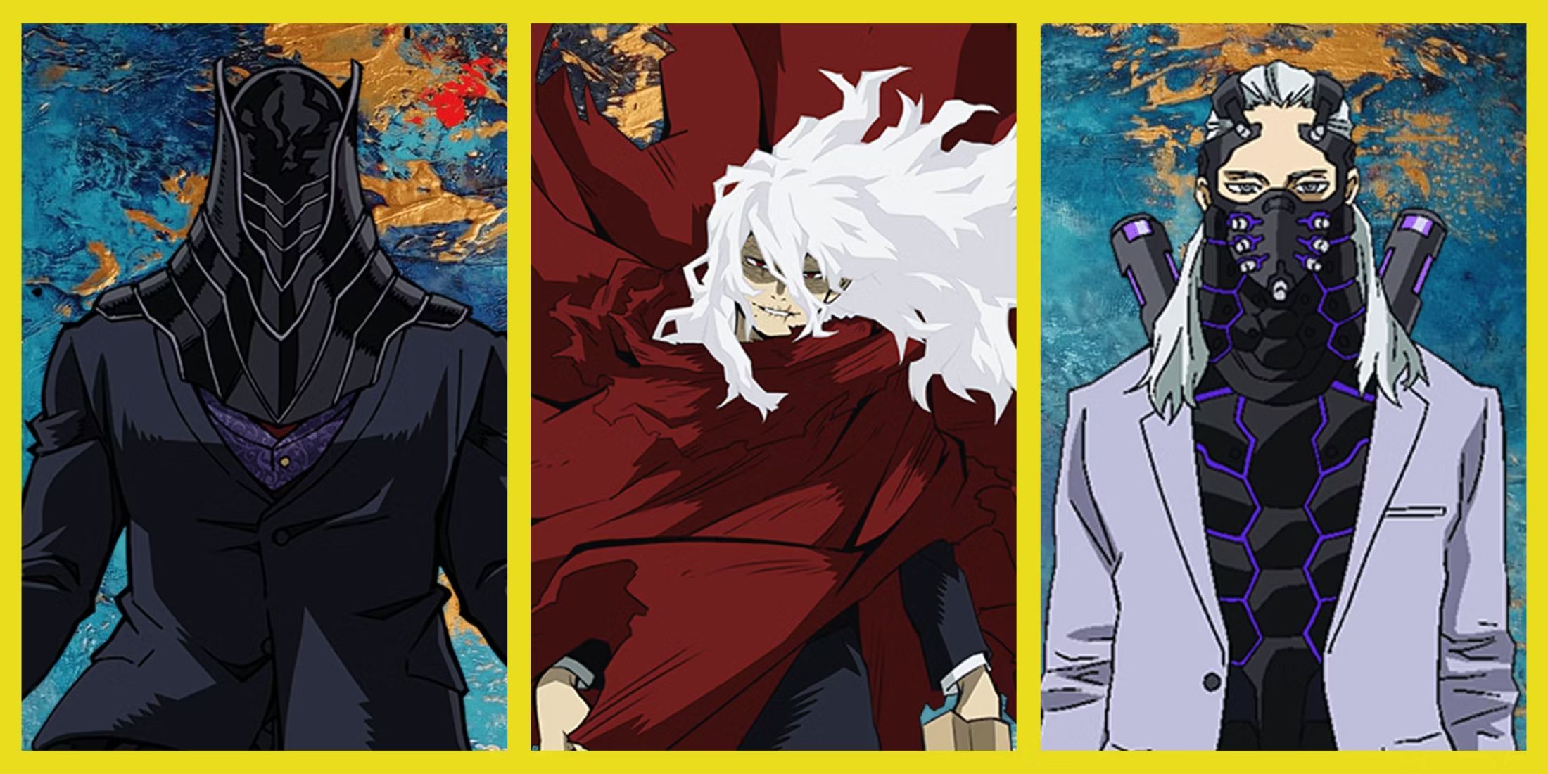 All-for-One, Shigaraki, and Nine in My Hero Academia