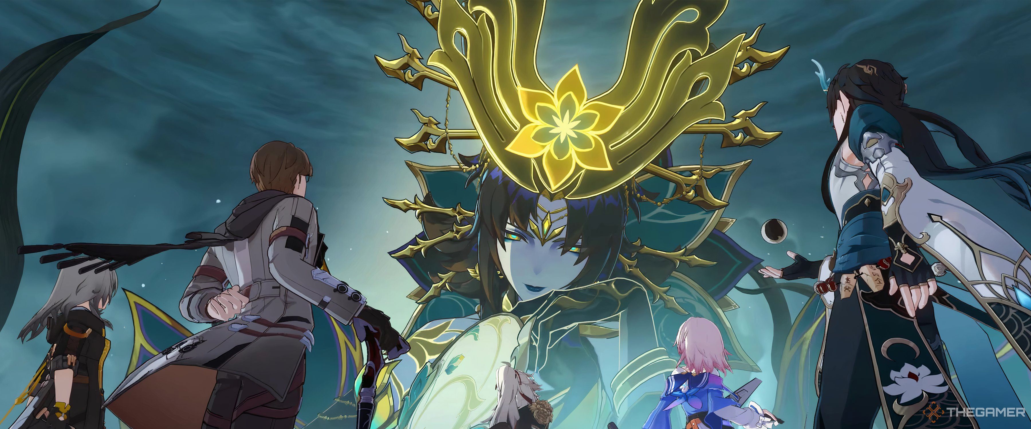 The cutscene introducing the Phantylia boss fight in Honkai: Star Rail.