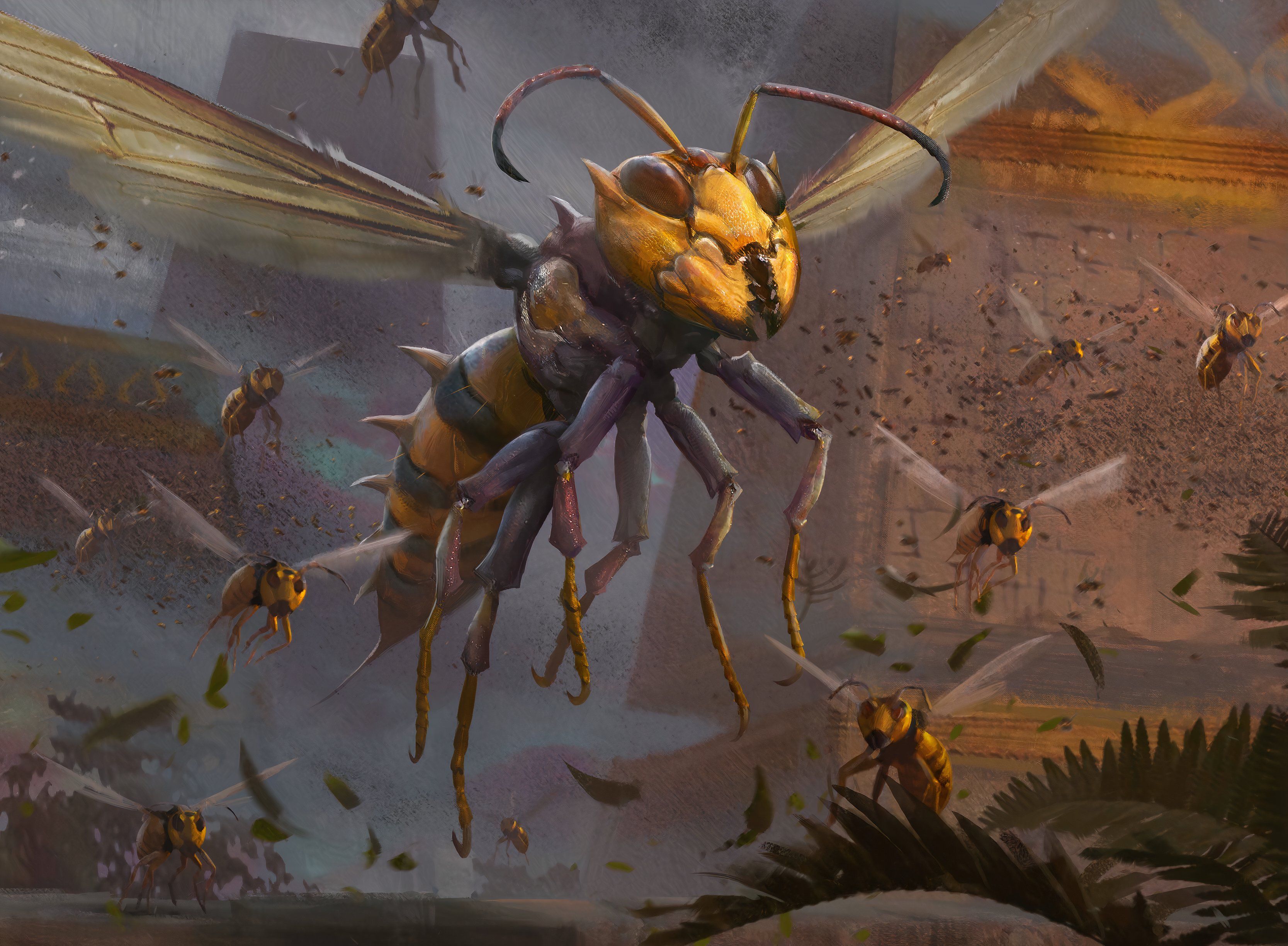 Image of Hornet Queen card art by Jonathan Kuo