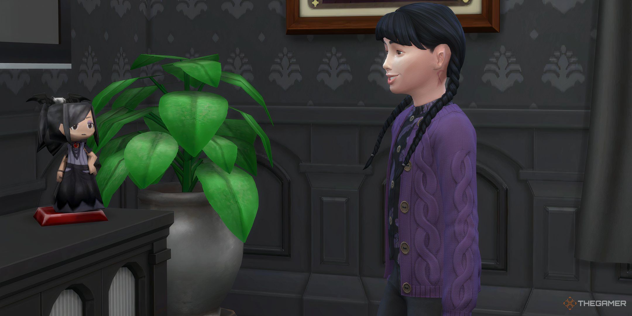 The SIms 4 life and death grims child with grimborn birthmark