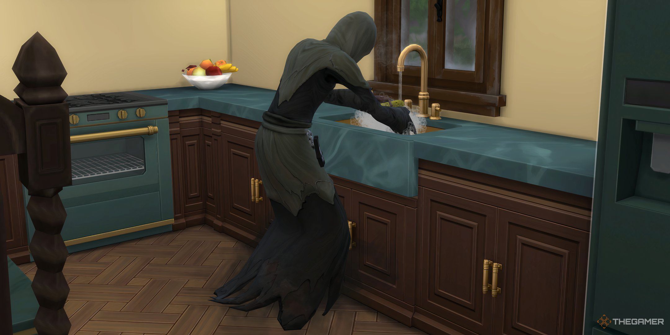 The Sims 4 Life & Death Grim washing up