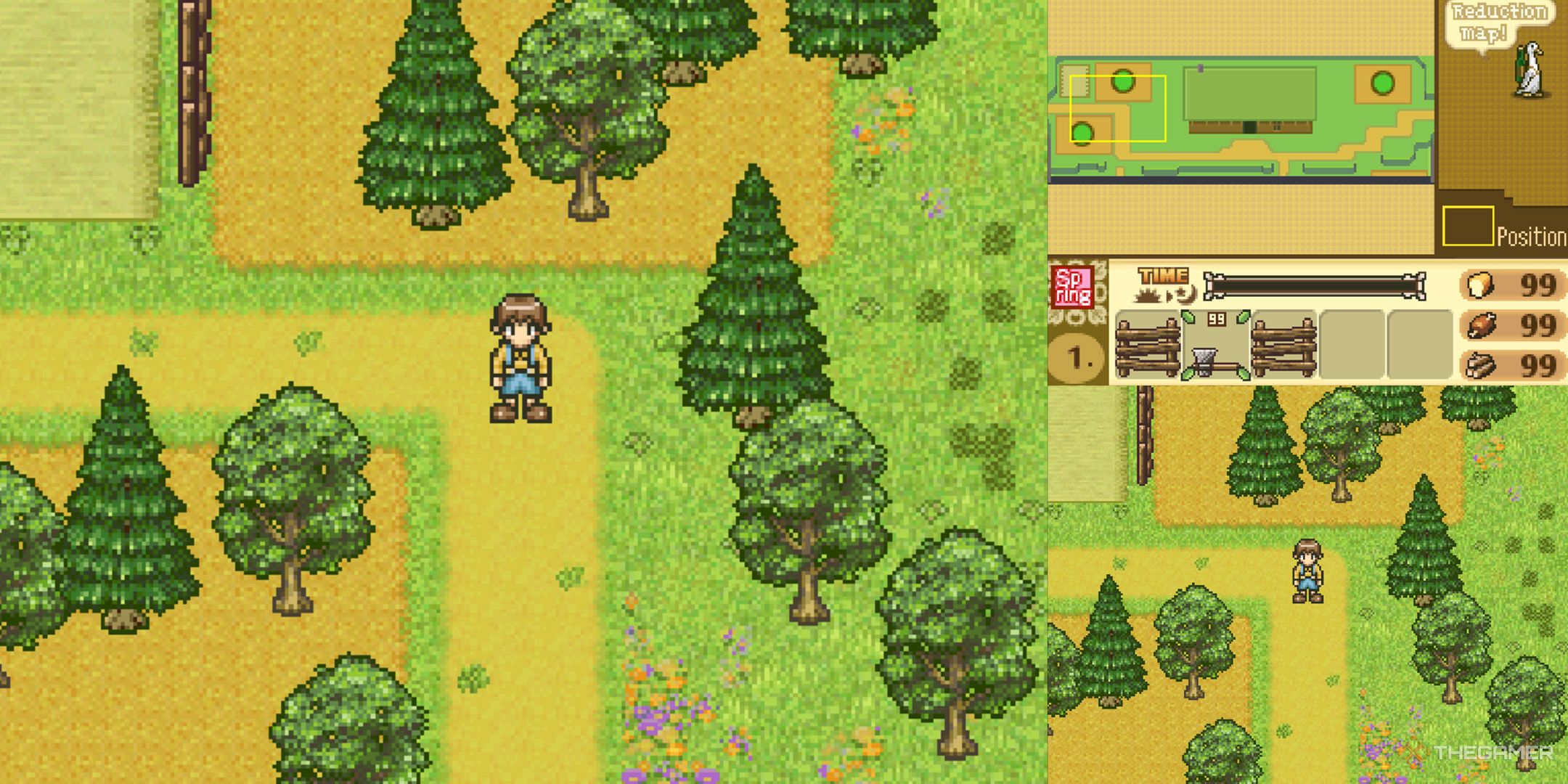 The farmer surrounded by trees in Shepard's Crossing 2.