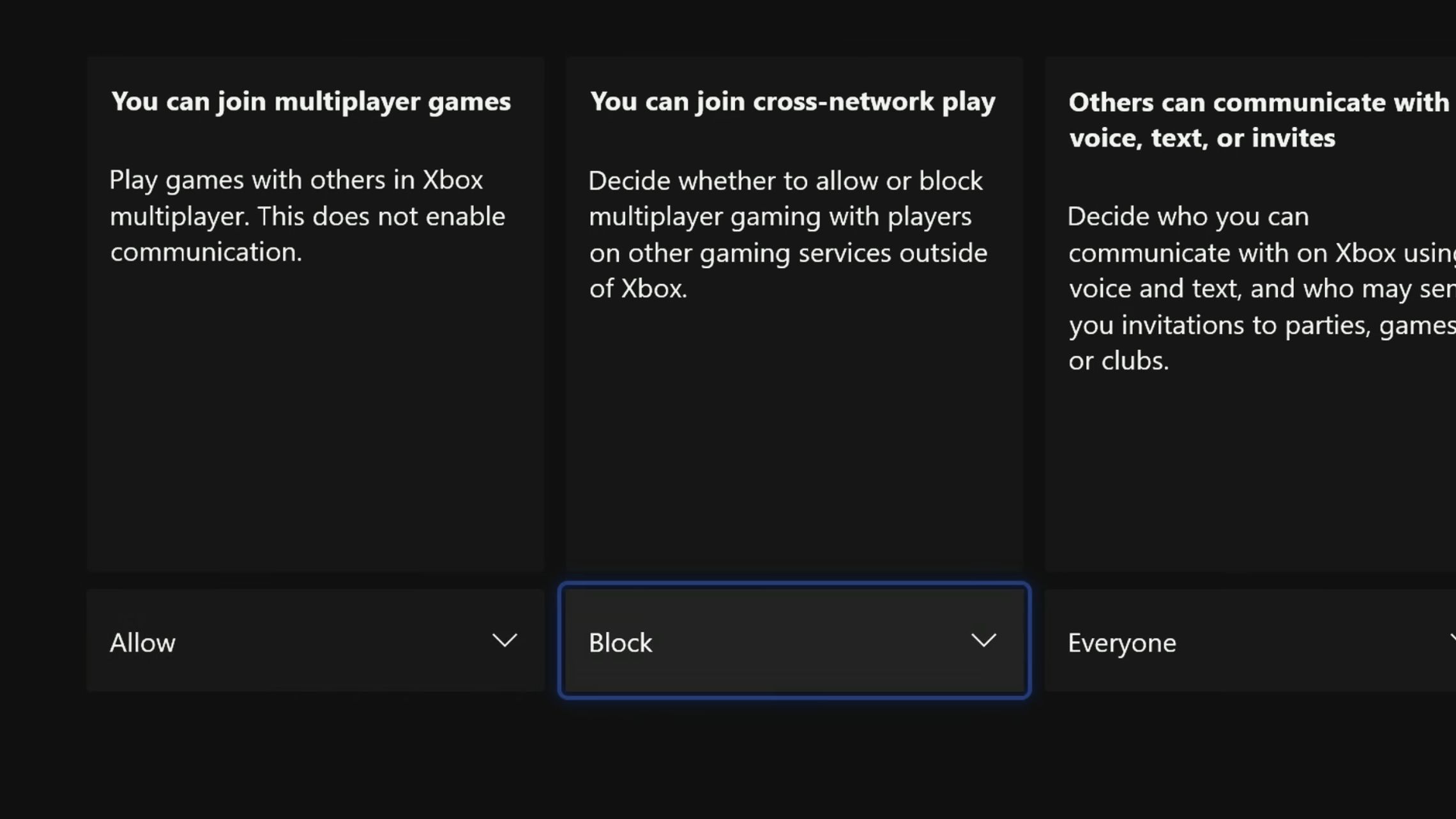 Option to turn off the crossplay on xbox - bo6