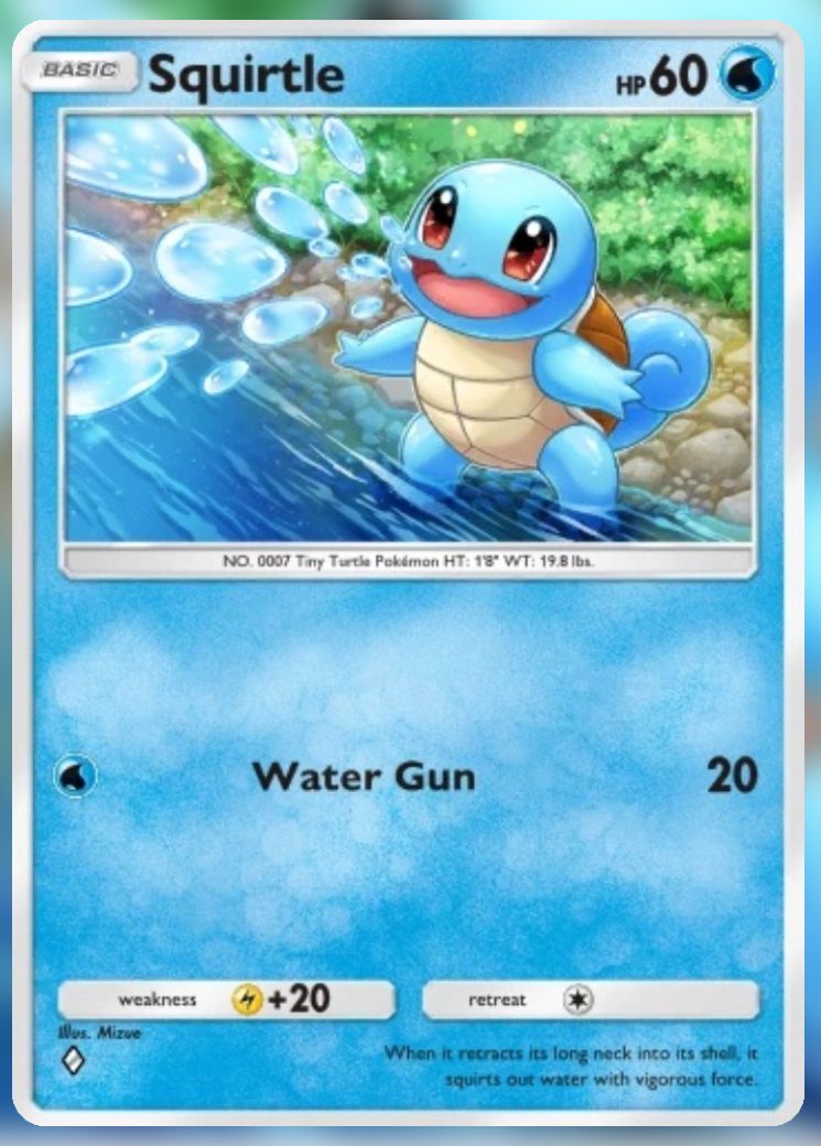 Pokemon Pocket Pikachu Genetic Apex Cards Squirtle