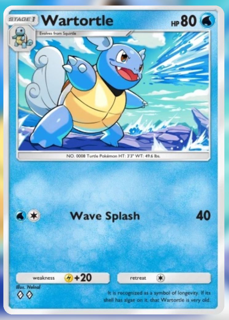 Pokemon Pocket Pikachu Genetic Apex Cards Wartortle