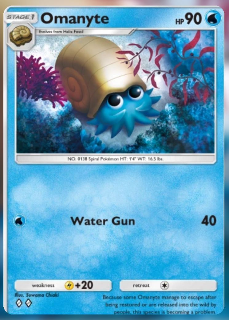 Pokemon Pocket Pikachu Genetic Apex Cards Omanyte