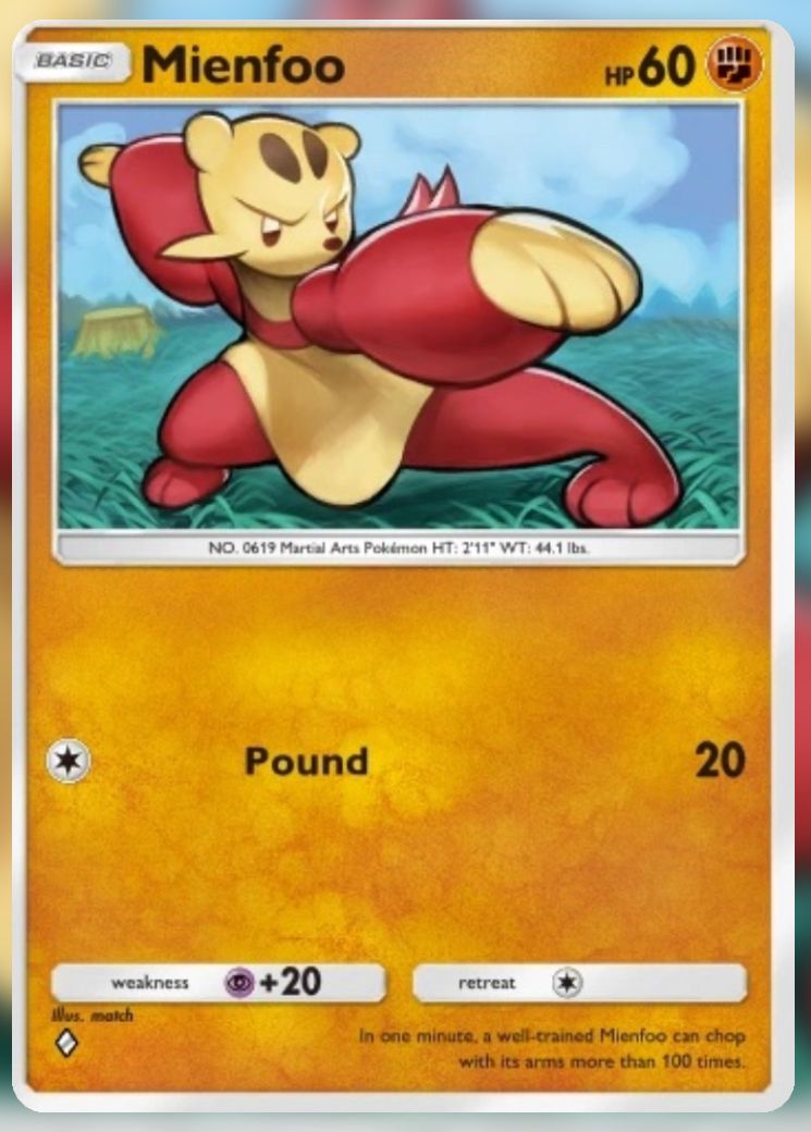 Pokemon Pocket Pikachu Genetic Apex Cards Mienfoo