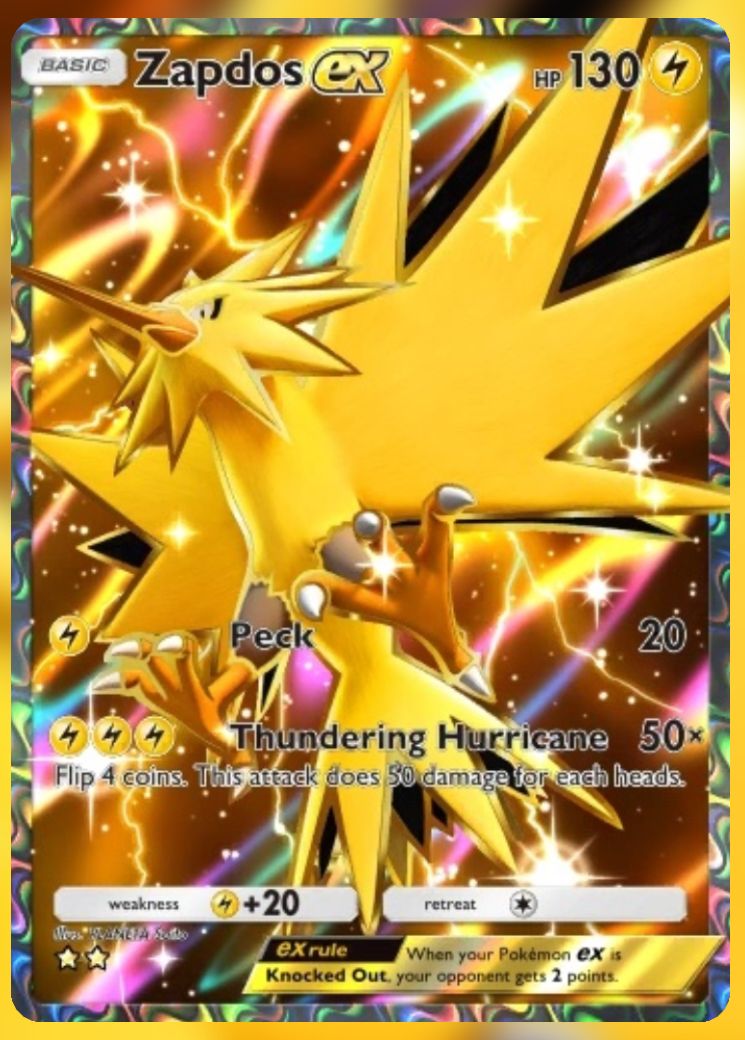 Pokemon Pocket Pikachu Genetic Apex Cards Zapdos ex FA