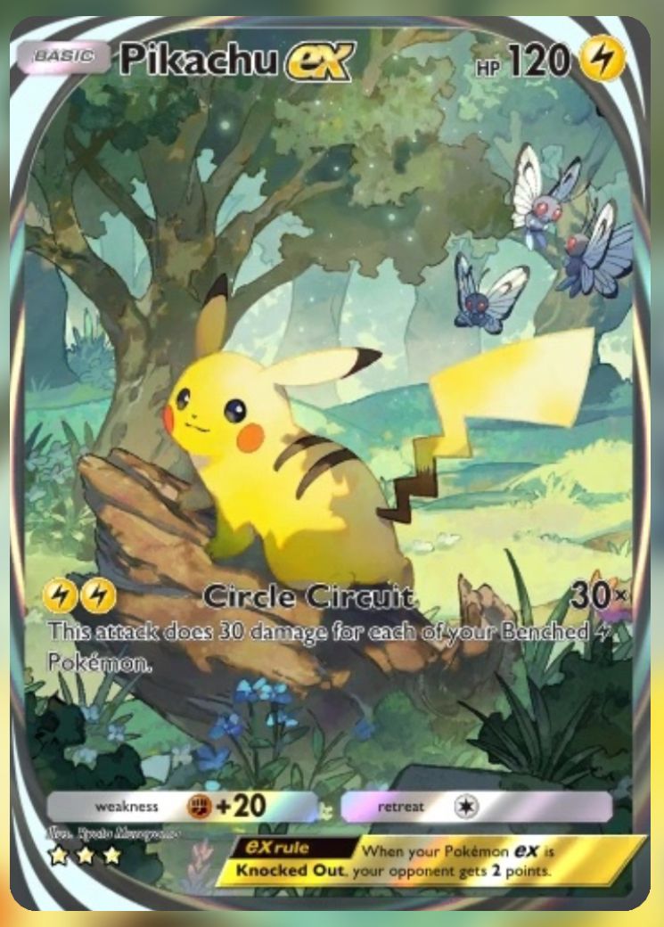 The Pikachu Genetic Apex Pikachu Immersive in Pokemon Trading Card Game Pocket.