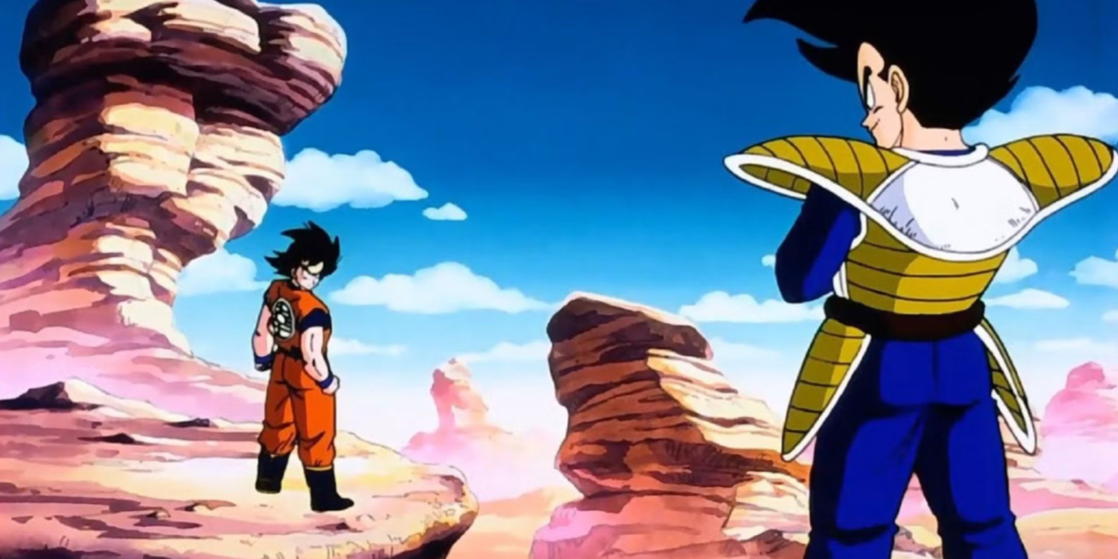 Goku and Vegeta Face Off for the First Time