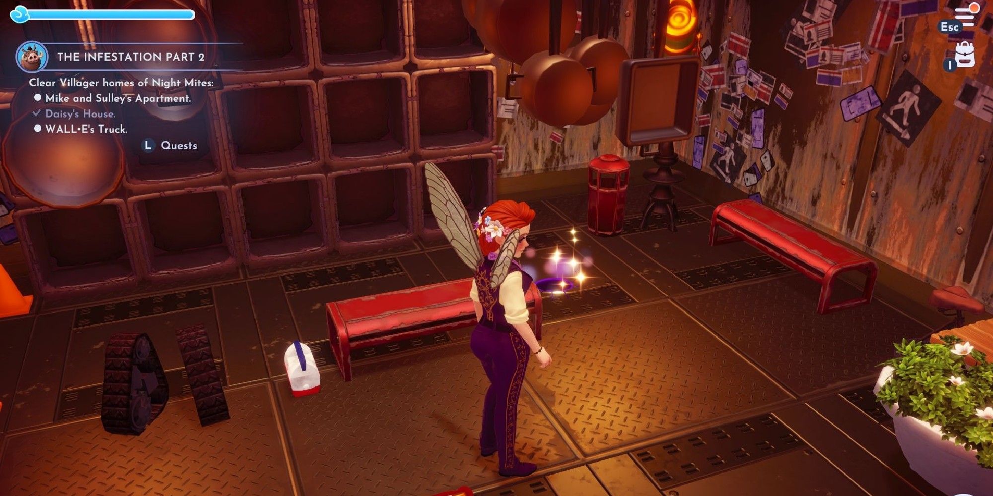 Disney Dreamlight Valley image showing a player managing an interior.