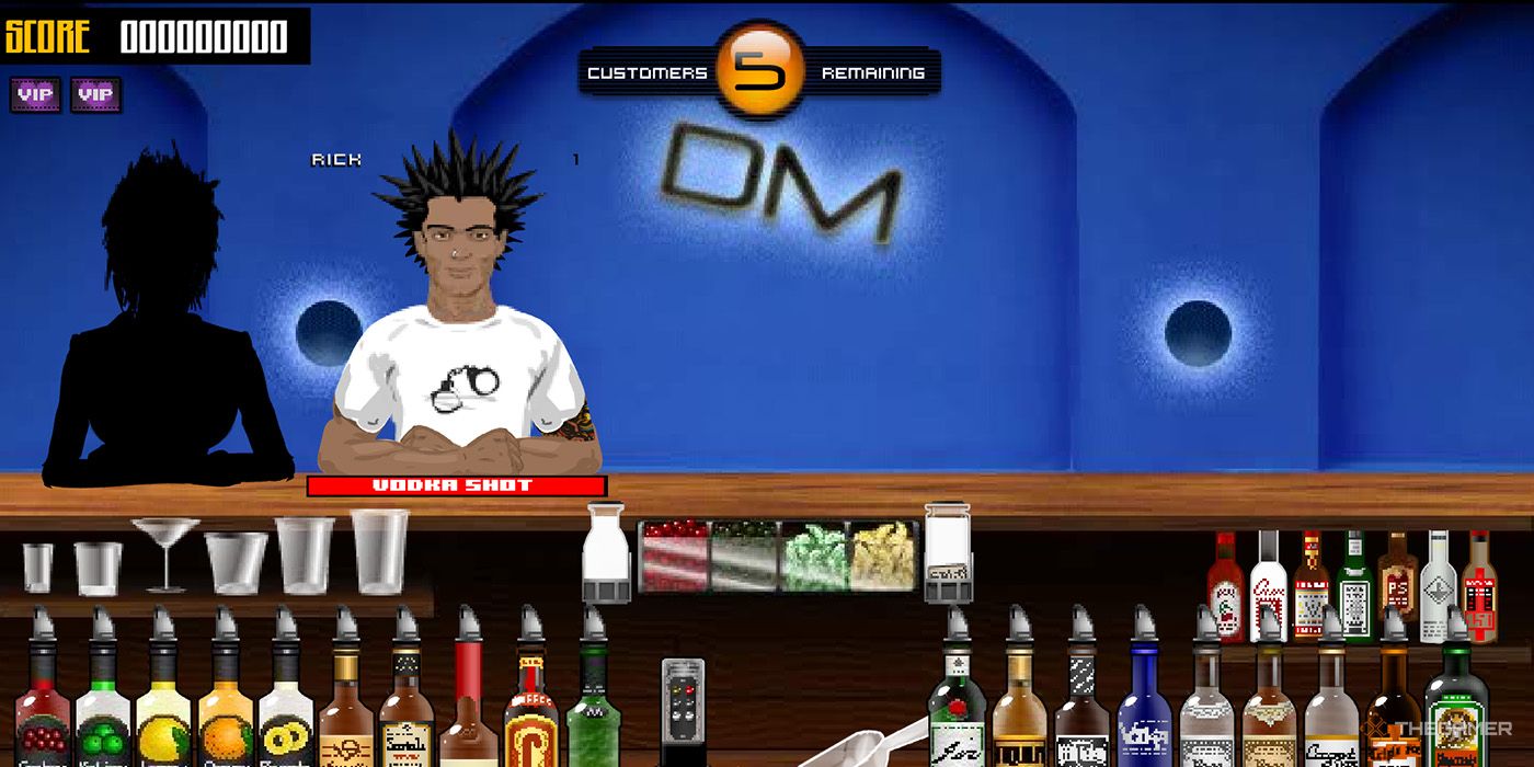 The player serves drinks in Drunken Masters.