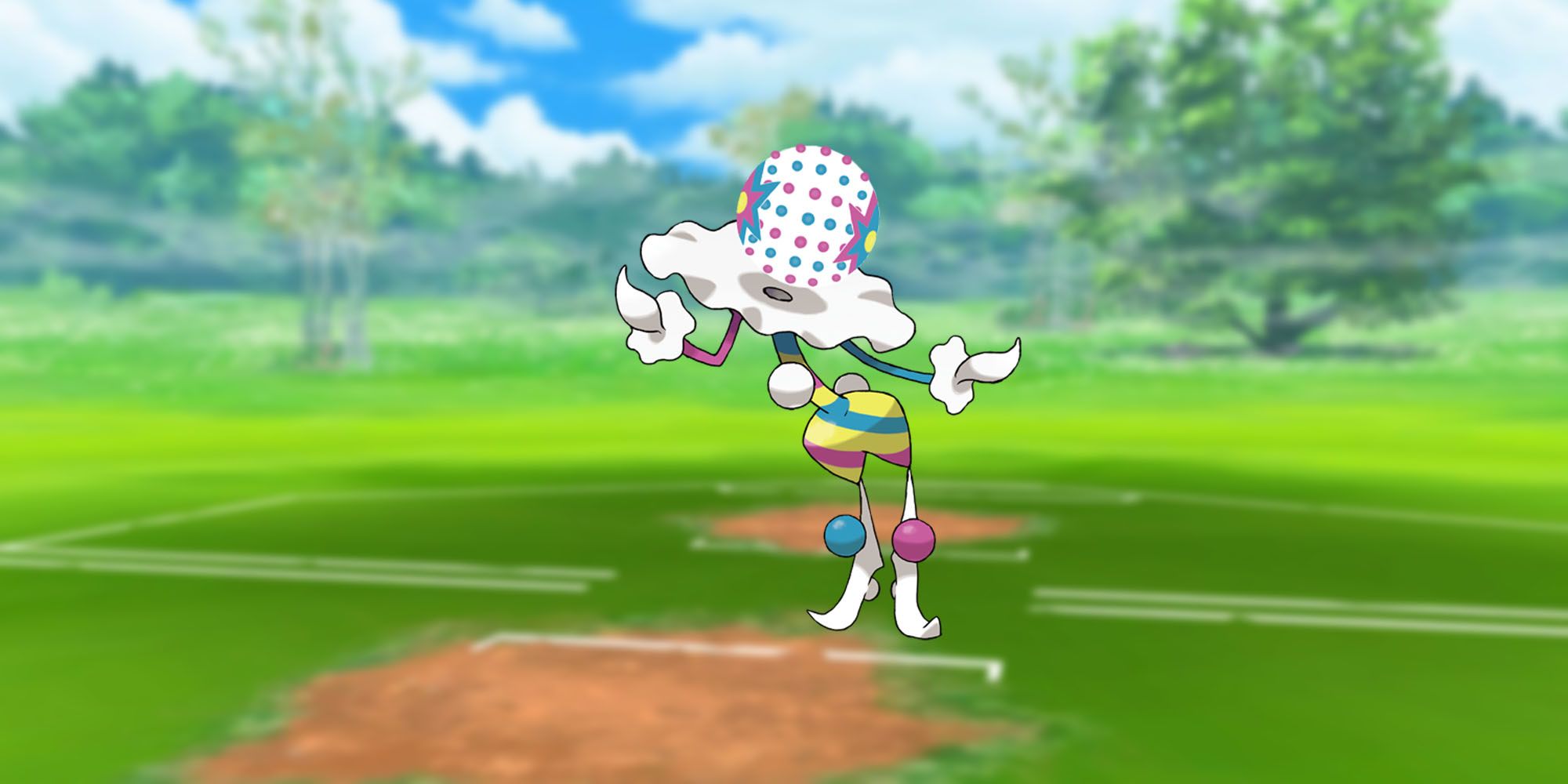 Blacephalon standing in the Pokemon Go Trainer Battle arena.