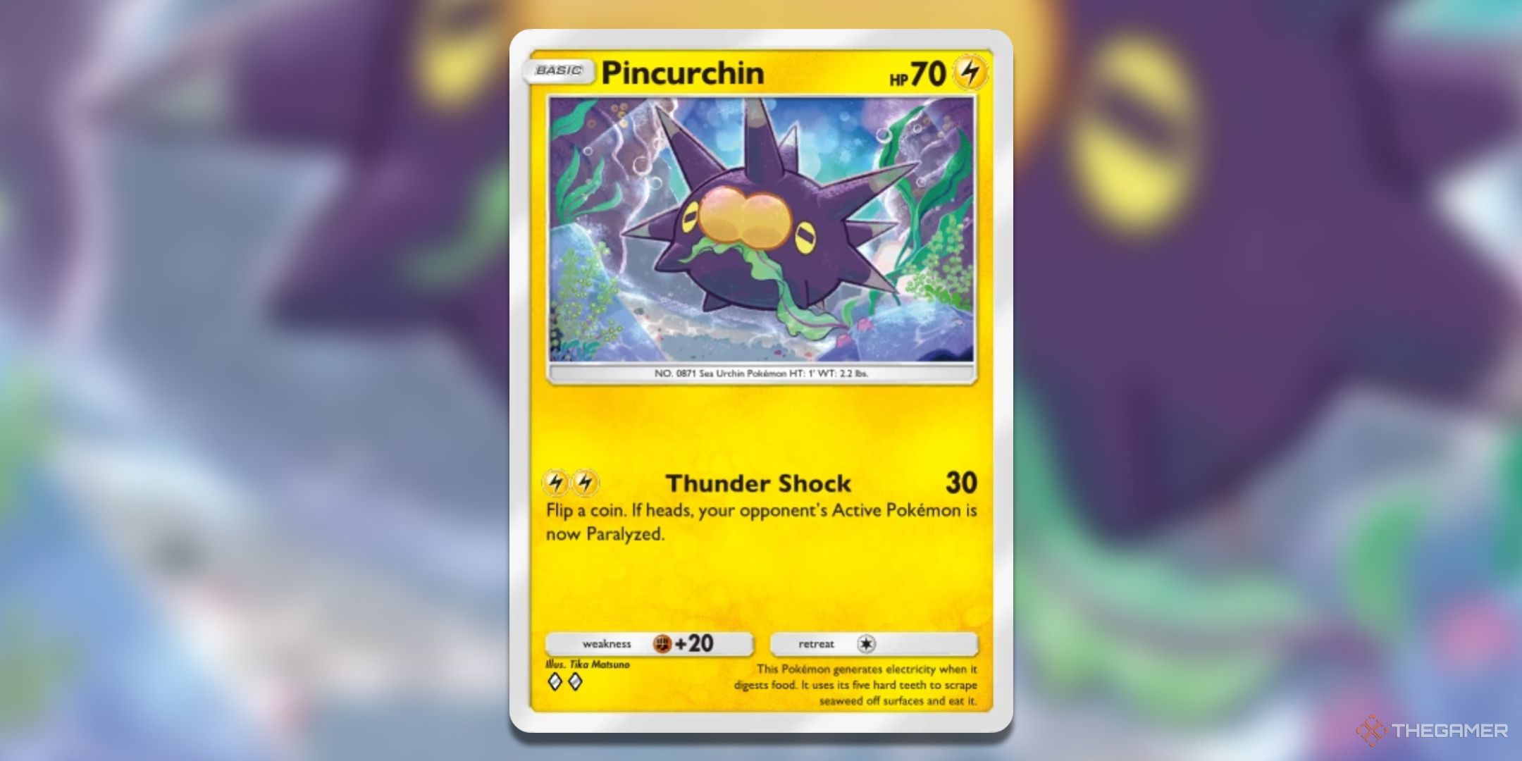 Pinchurchin Pokemon TCG Pocket Card Art.