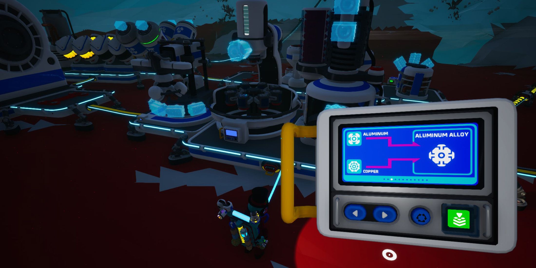 Recipe for aluminum alloy in astroneer