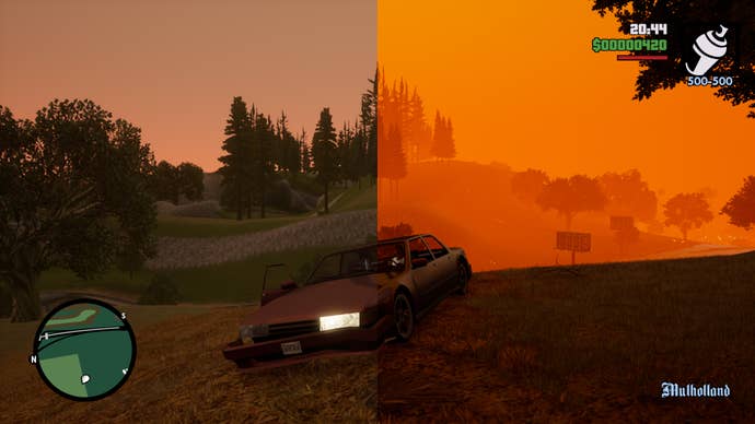 GTA San Andreas Definitive - lighting comparison 1