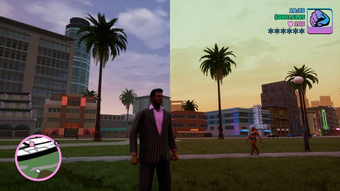 GTA Vice City Definitive - lighting comparison