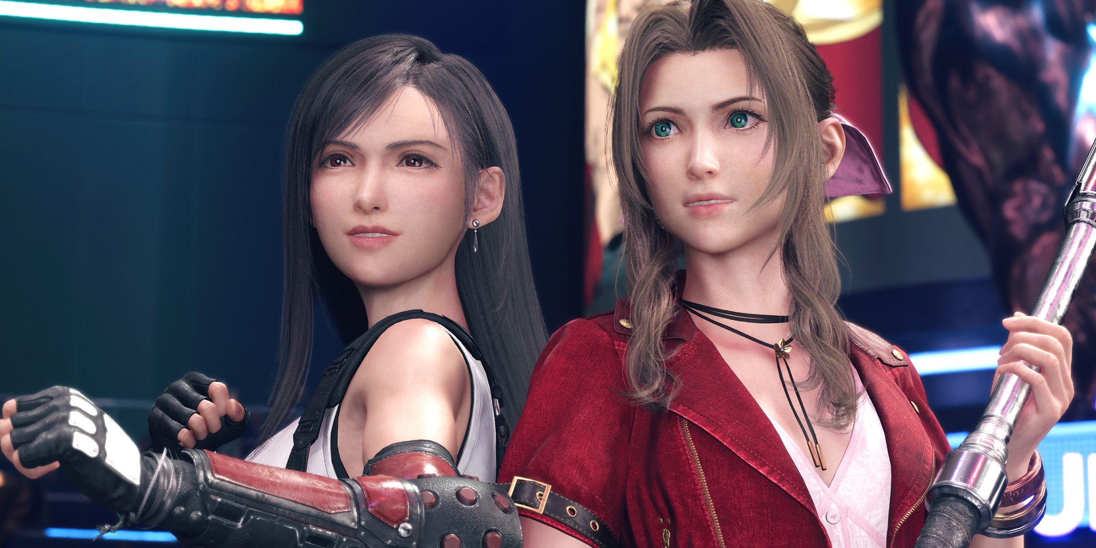 Final Fantasy 7 Rebirth Tifa Lockhart and Aerith Gainsborough promo screenshot