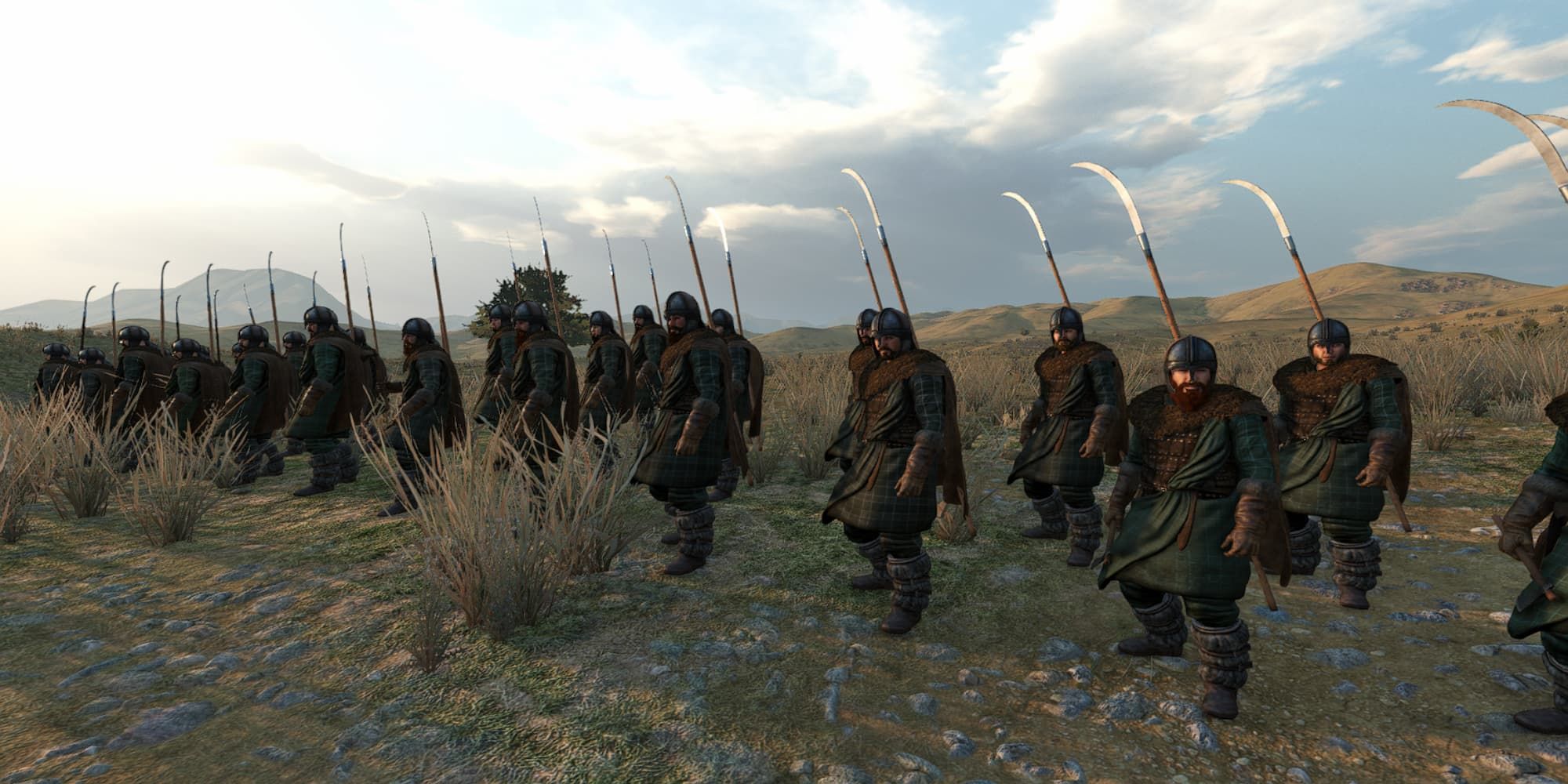 A Group Of Battanian Veteran Falxmen