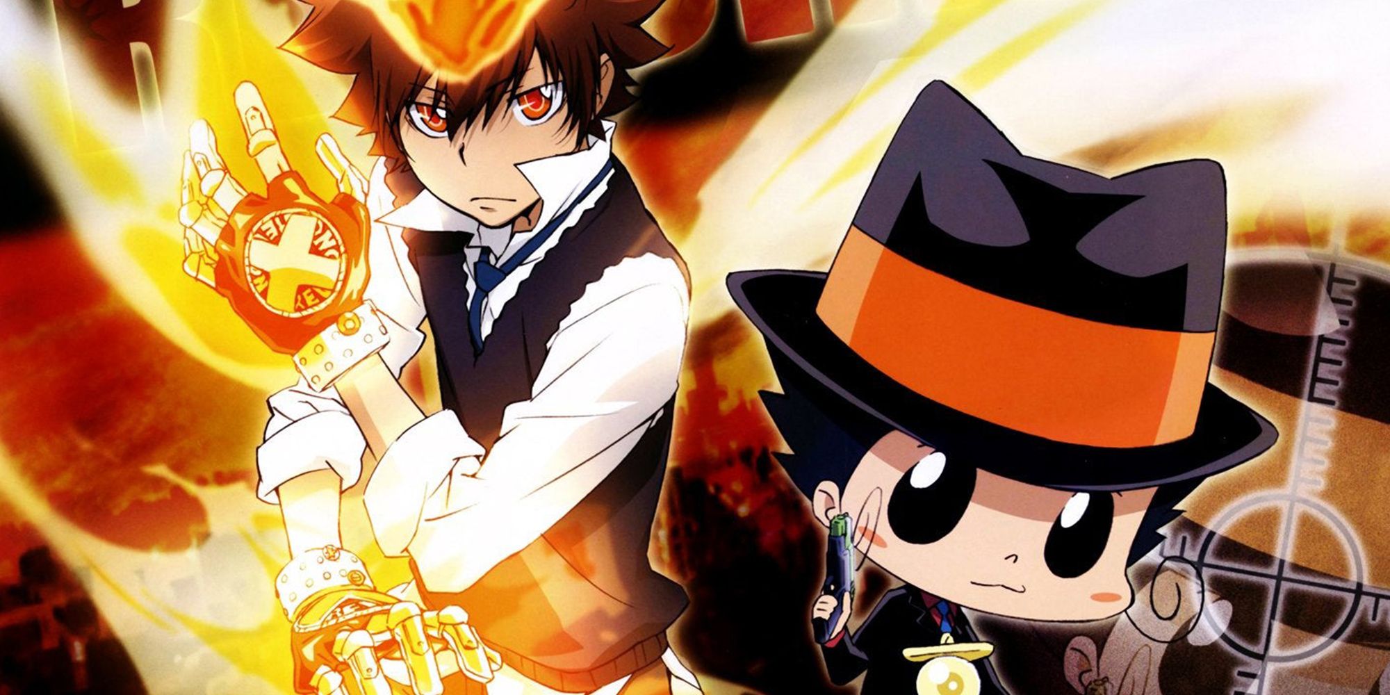 Hitman Reborn - Worlds Best Hitman Named Reborn Posing With MC Tsunayoshi