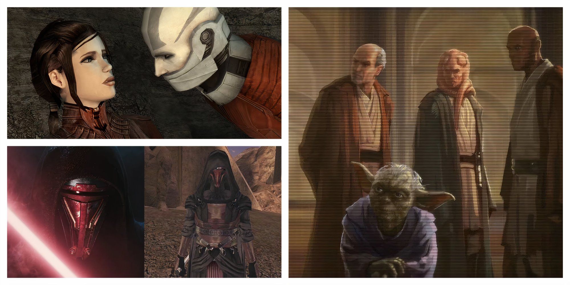 Best Kotor jedi such as Revan, Bastila Shan, Vrook Lamar and other jedi.