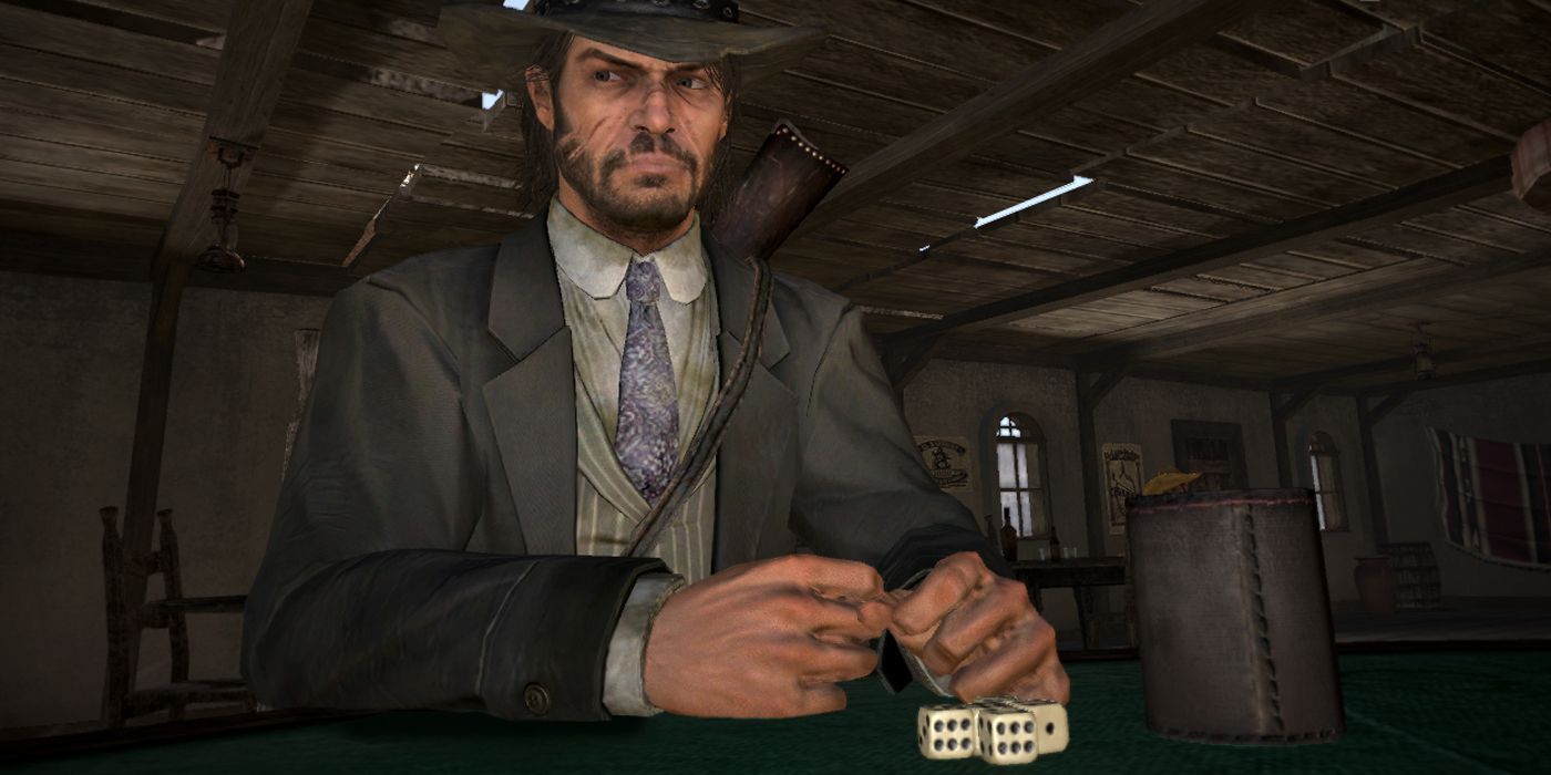 Red Dead Redemption John Marston playing Liar's Dice