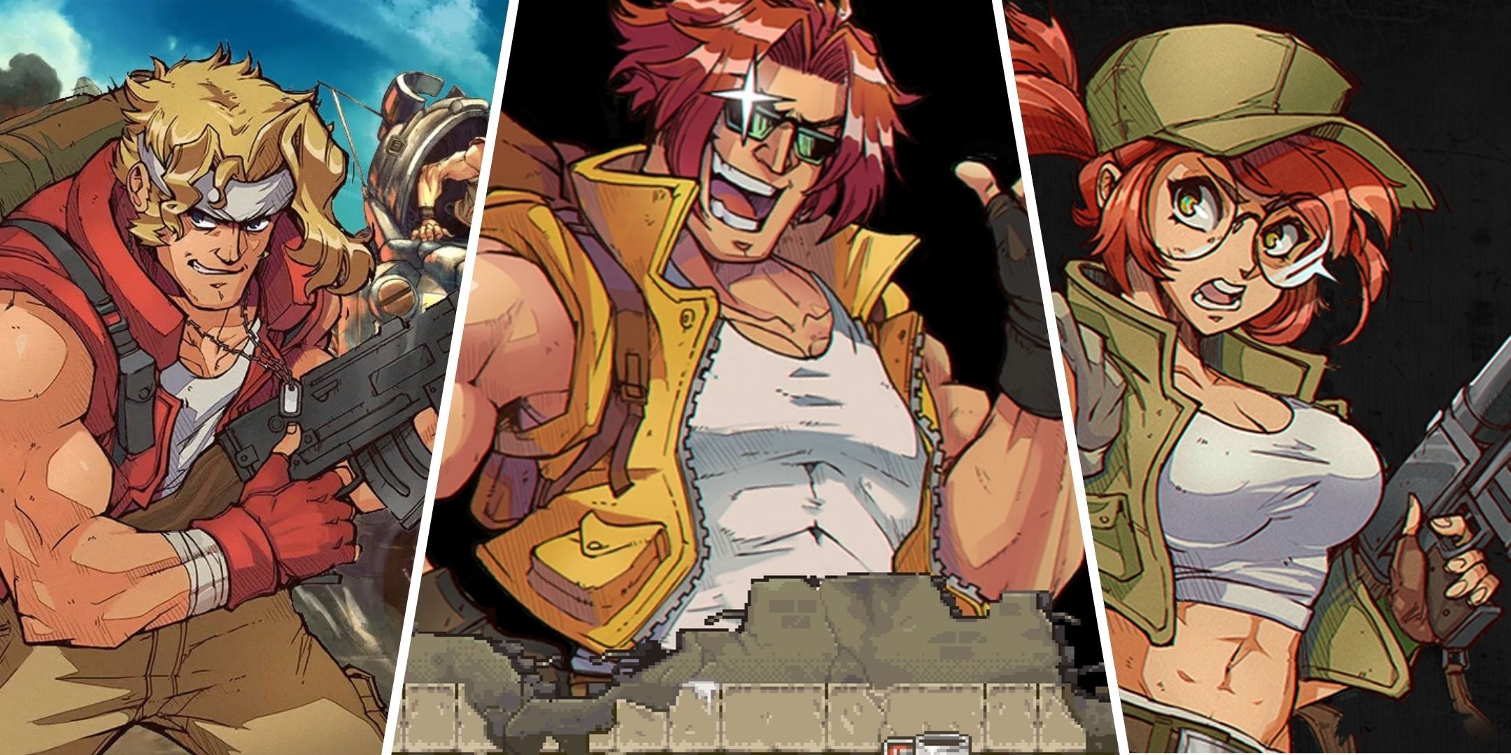 Marco, Tarma, And Fio Illustrations In Metal Slug Tactics.