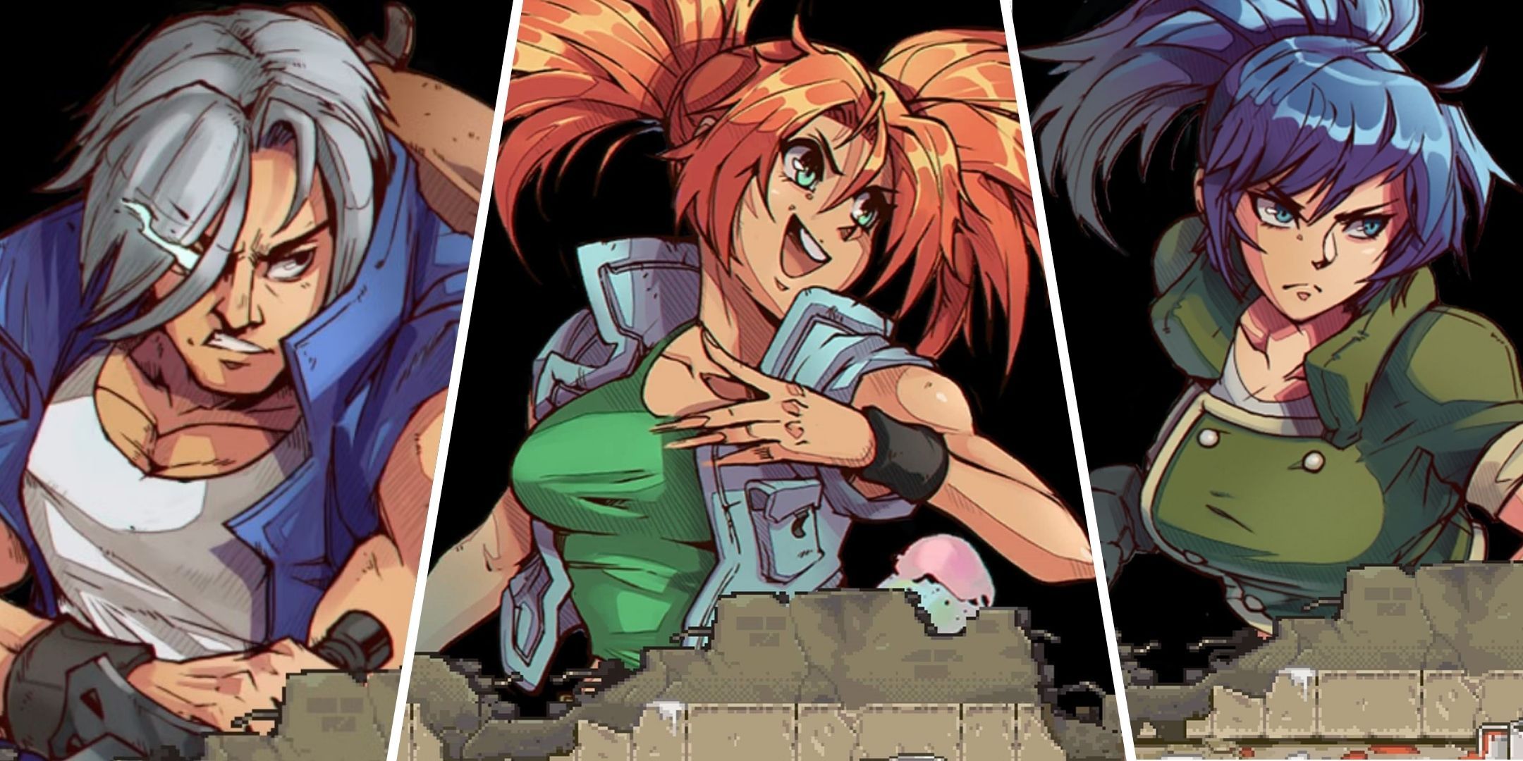 Trevor, Nadia, And Leona Illustrations In Metal Slug Tactics.