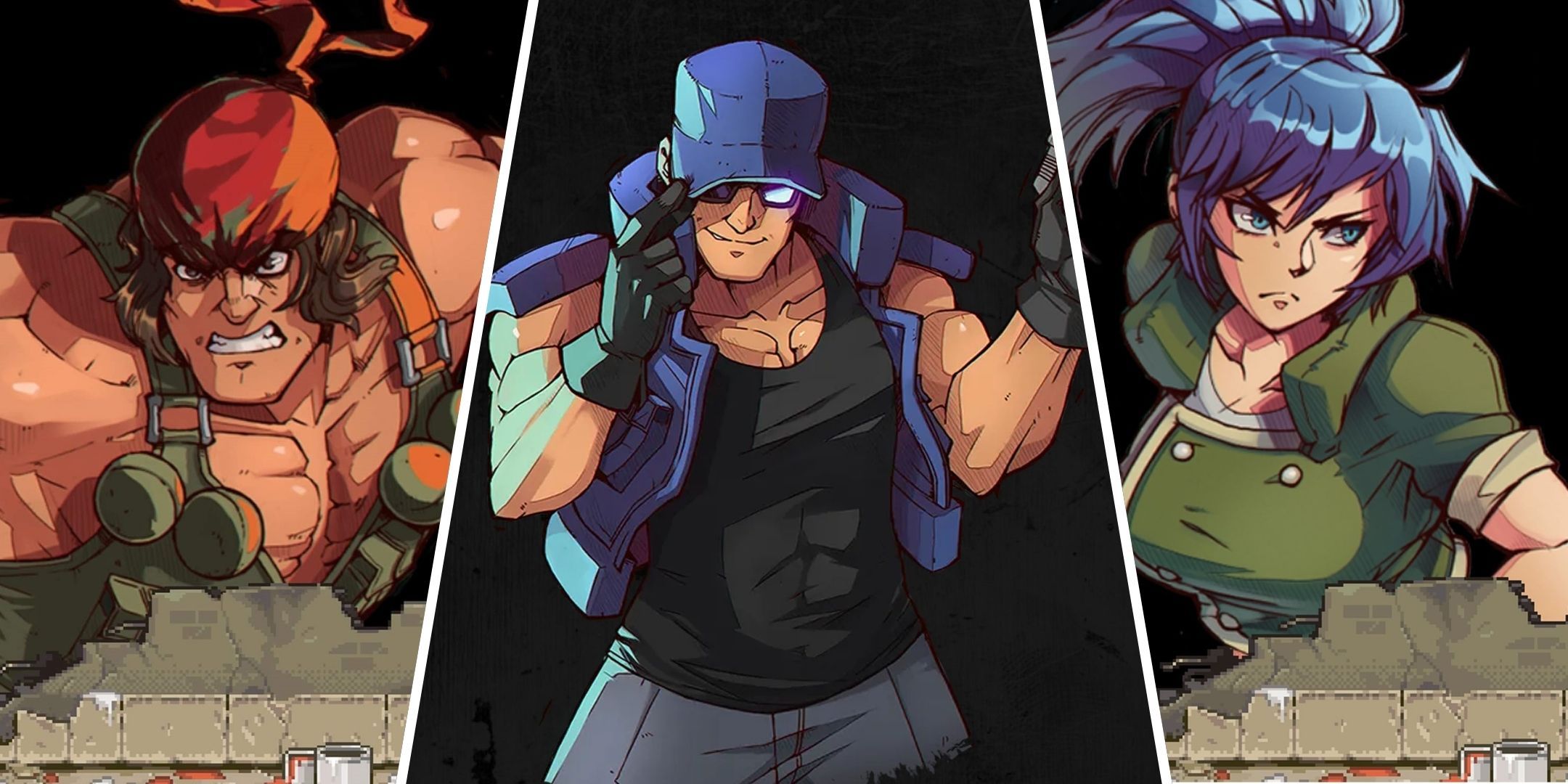 Ralf, Clark, And Leona Illustrations In Metal Slug Tactics.