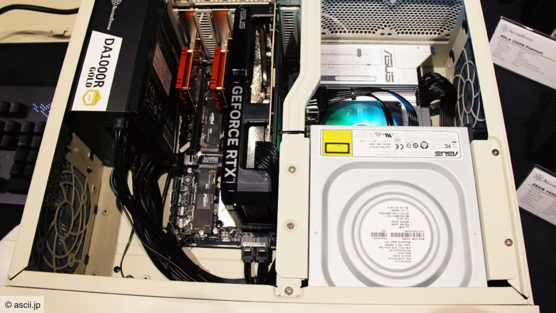 A demo PC built using the Silverstone FLP01 retro PC case