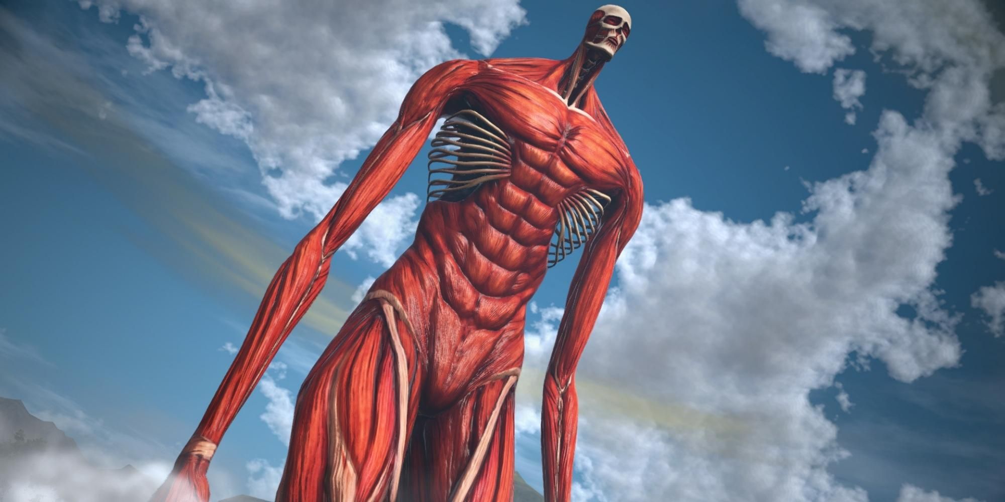 Armin's Colossal Titan in Attack on Titan